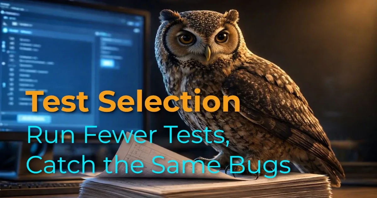 Test Selection: Run Fewer Tests, Catch the Same Bugs