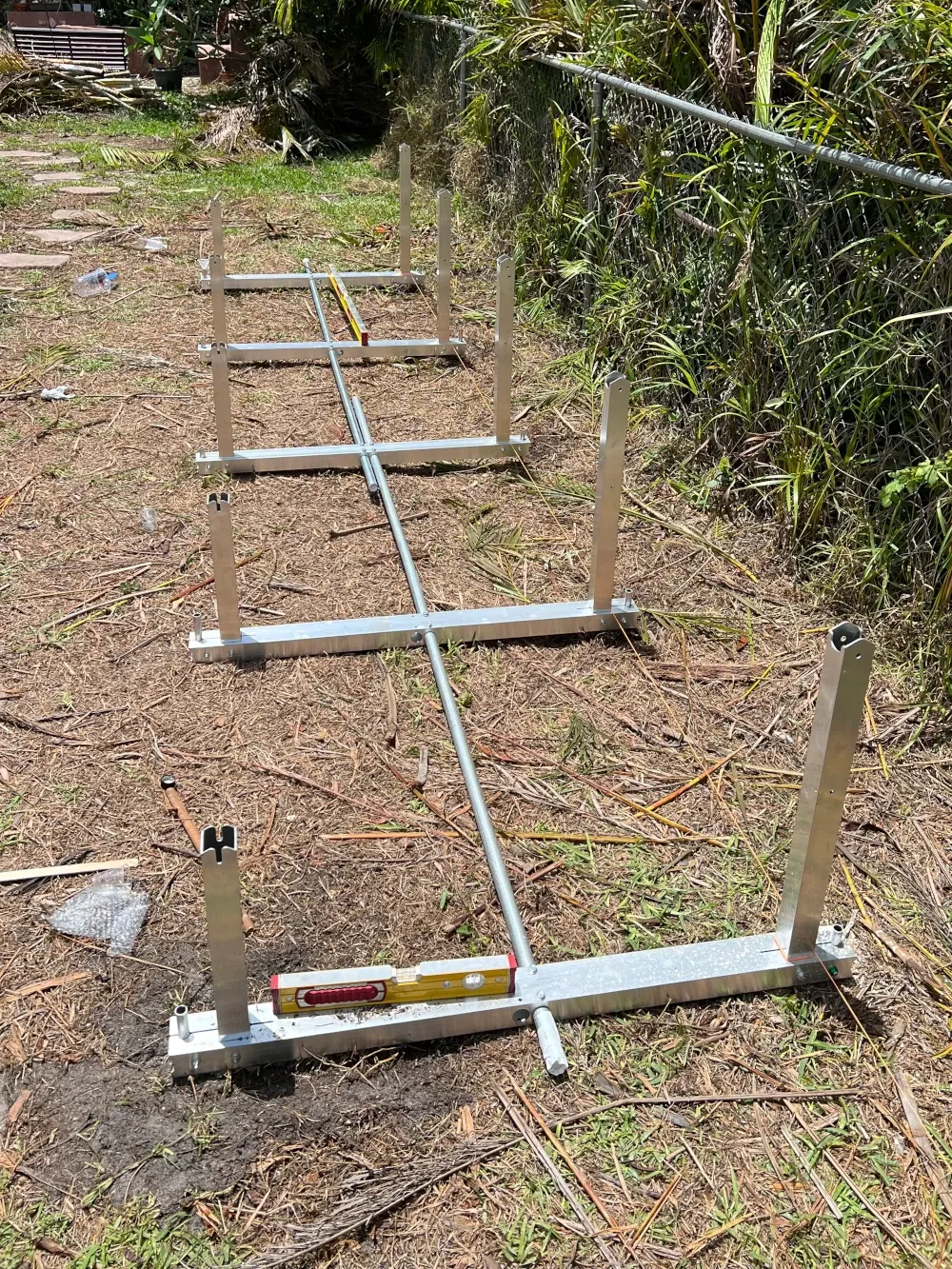 IntegraRack IR-15 rack test layout in yard