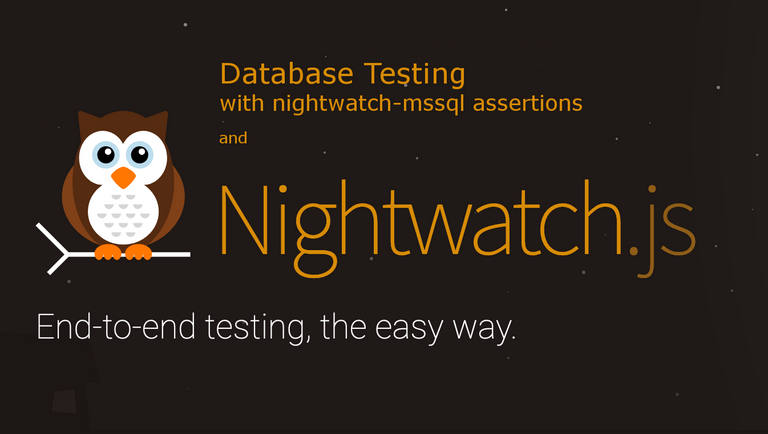 Automated database testing with Nightwatch.js