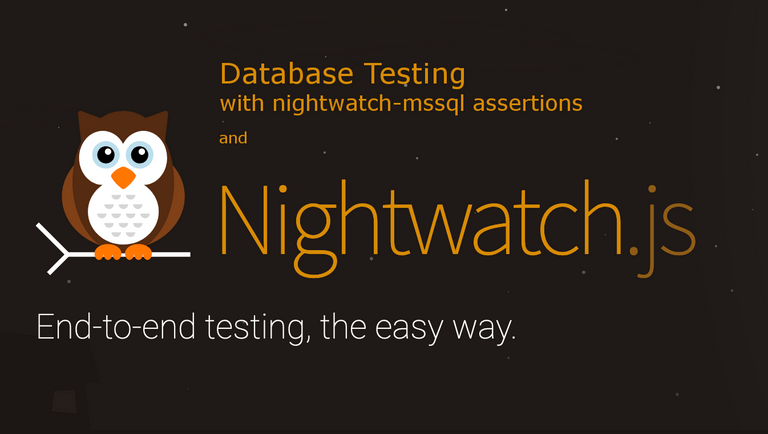 Automated database testing with Nightwatch.js