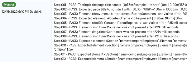 Detailed TestRail test steps